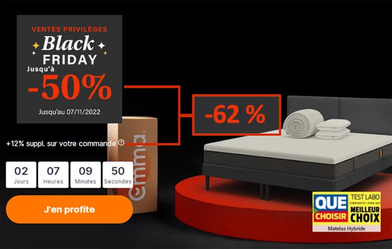 Black Friday Emma Matelas