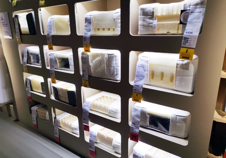 Présentoir des technologies des matelas ikea
