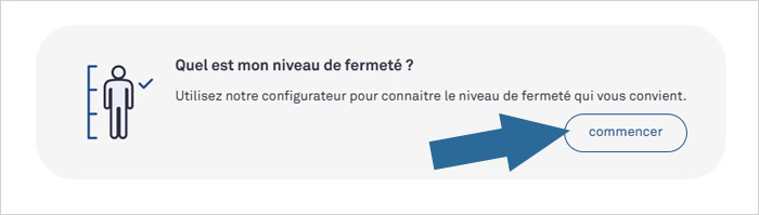 Simulation pour la configuration du matelas Matt Sleeps