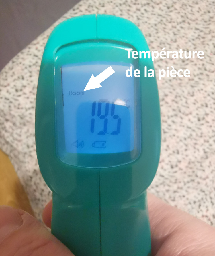 Température de la pièce du matelas au sol
